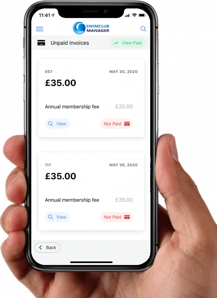 invoices on mobile app