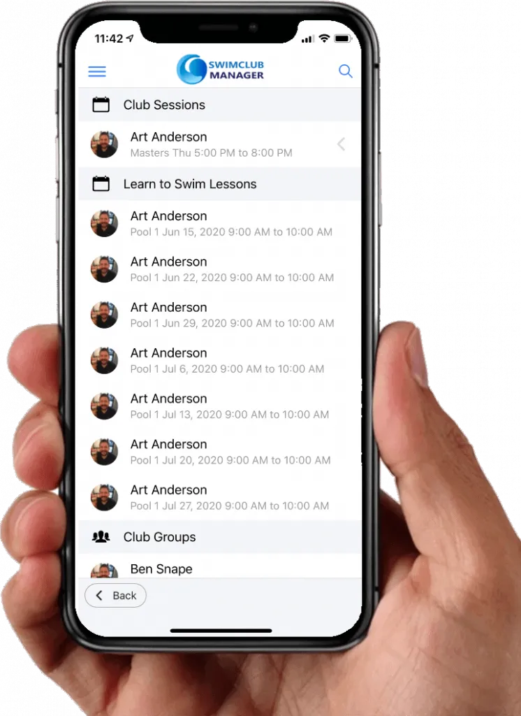 learn to swim mobile app features